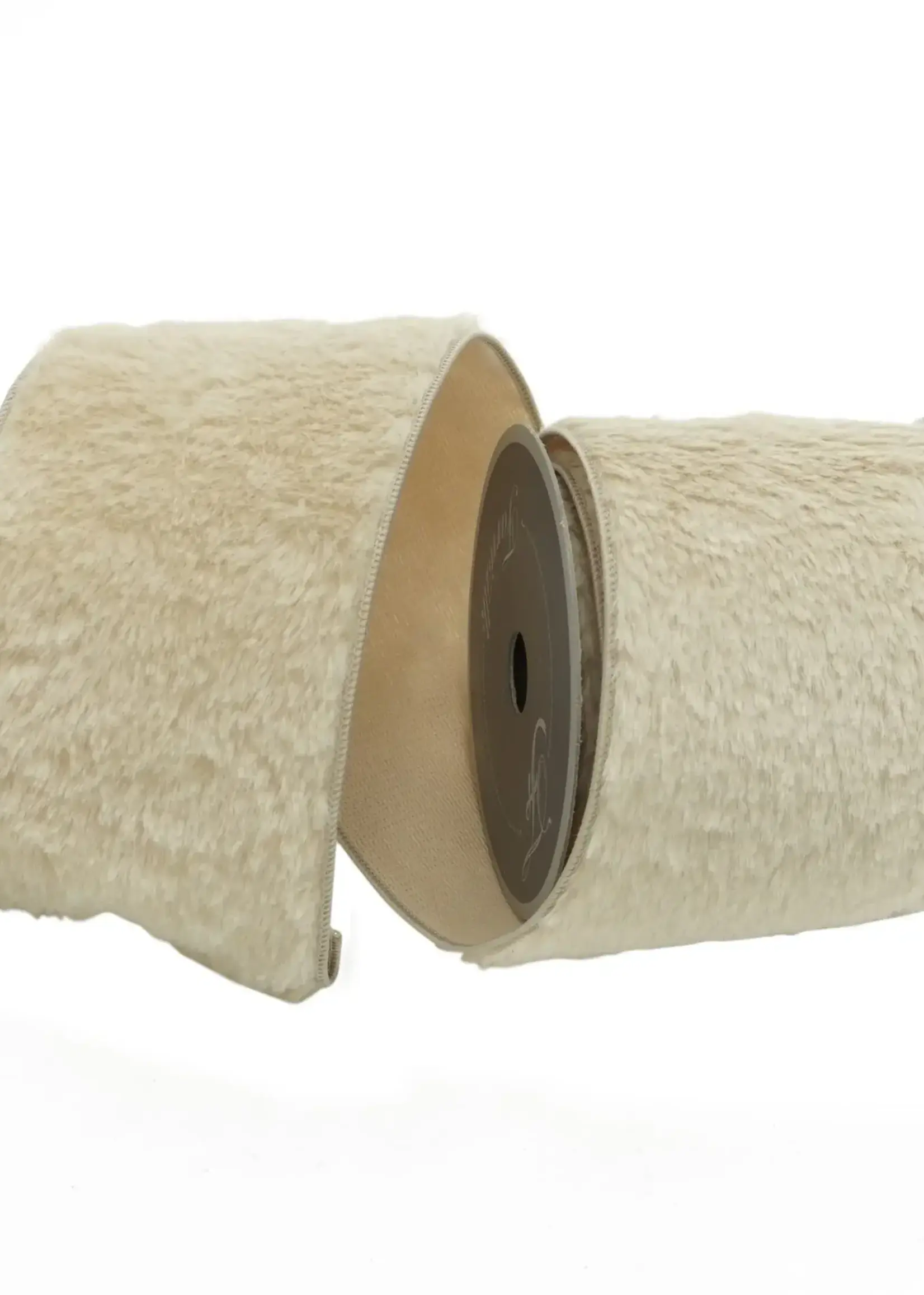 Farrisilk FUR RIBBON, BEIGE, 4"X10YD