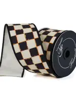 Farrisilk Farrisilk - GALLERY CHECKER,BLACK AND WHITE,2.5"X10YD - SR008-92