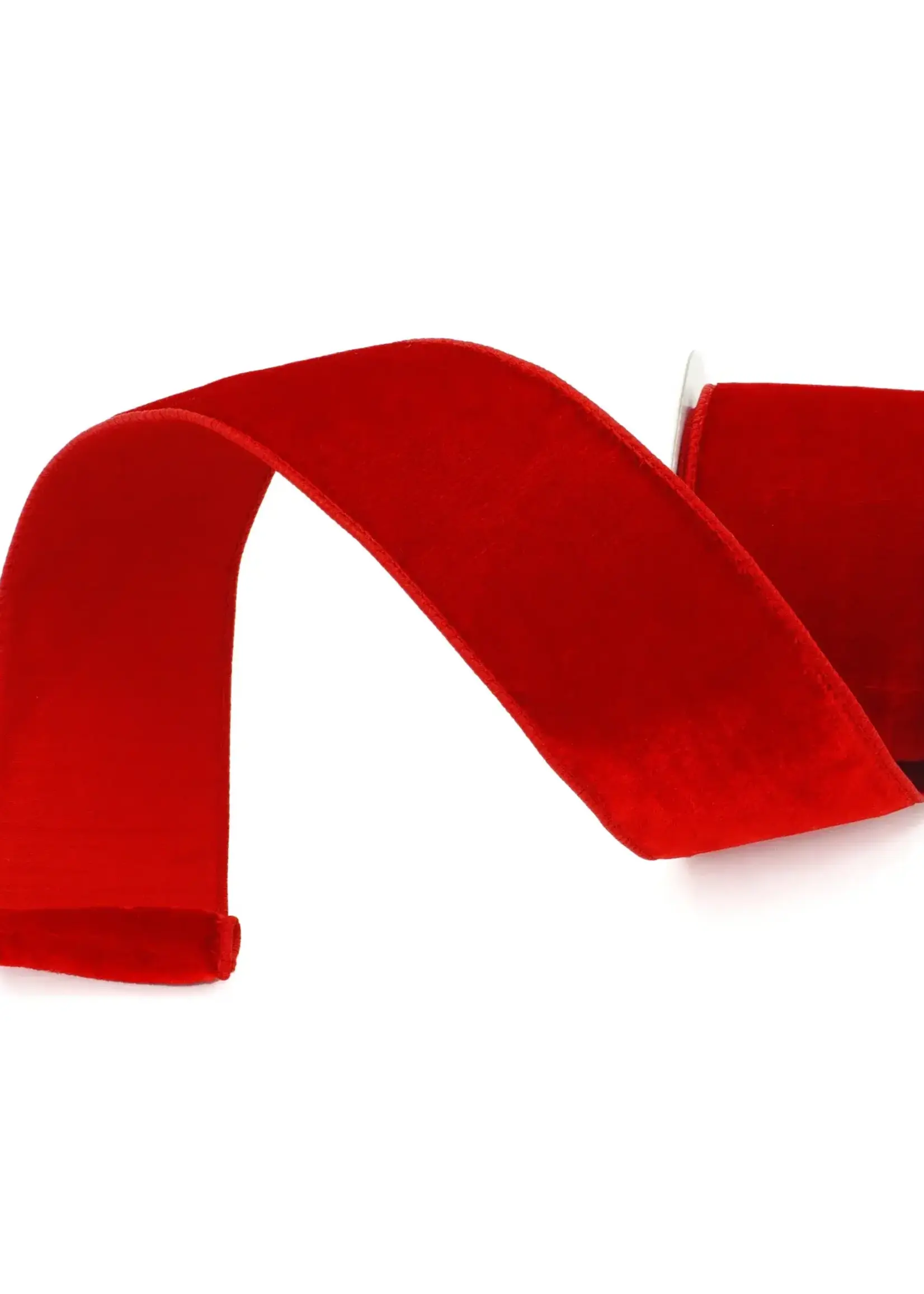 Farrisilk VELVET RIBBON, RED, 2.5"X10YD