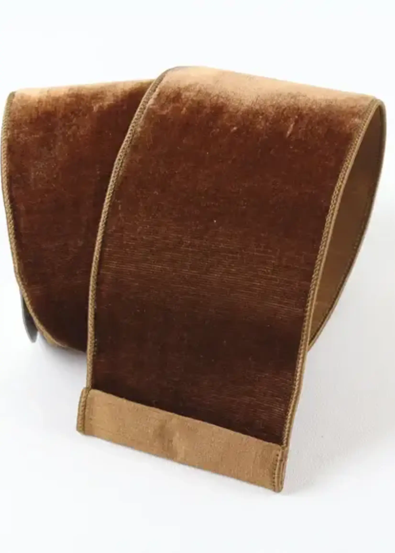 Farrisilk VELVET RIBBON, PECAN, 2.5"X10YD