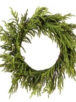 Regency Regency  - 24"LED/BTY/TMR N.TOUCH NORFOLK PINE WREATH-GRN - MTX74720