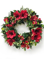Winward Winward - AMARYLLIS HOLIDAY WREATH 24'',RED/GREE - XP023215.RDGR