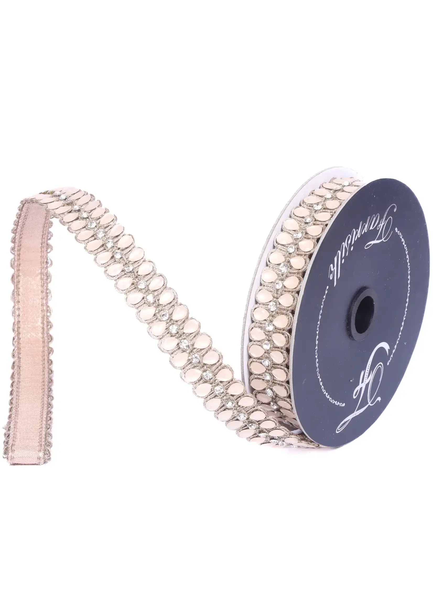 Farrisilk PENDELOQUE RIBBON, ROSE GOLD, 1"X5YD