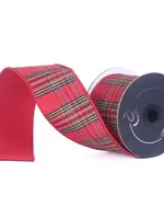 Farrisilk Farrisilk - CHRISTMAS PLAID, RED LIME BLACK, 2.5"X10YD - RM002-28