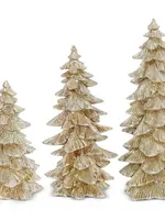 RAZ Imports RAZ - 9.5" Gold Glitter Trees - 3811194