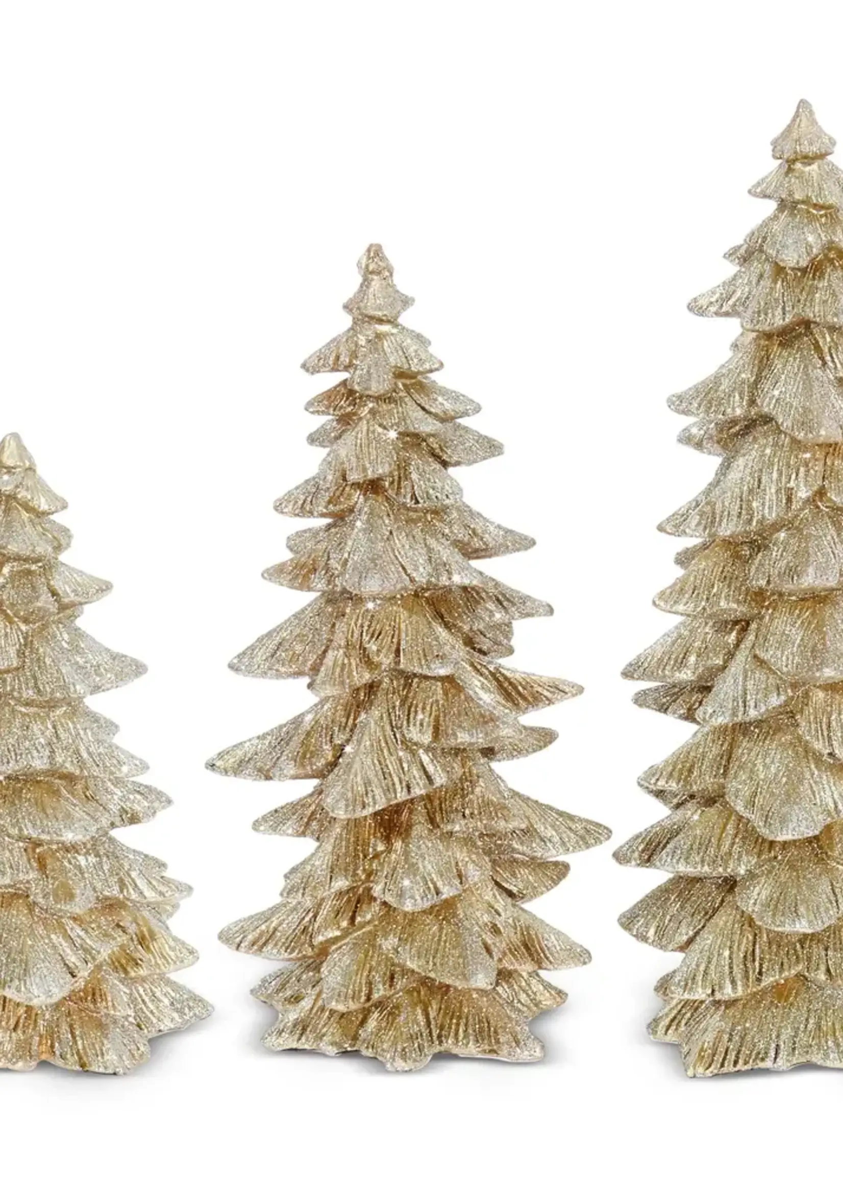 RAZ Imports 9.5" Gold Glitter Trees