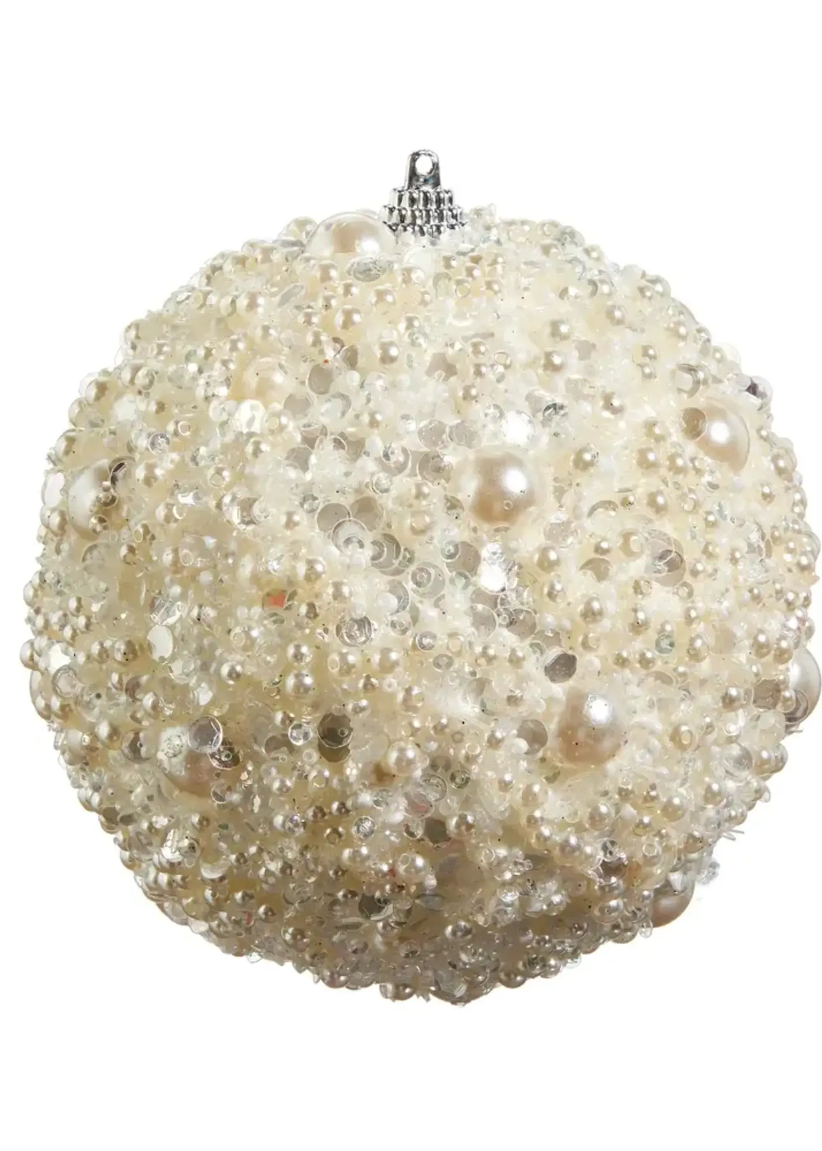 RAZ Imports 4.75" Pearl Embellished Ball Ornament