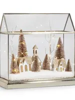 RAZ Imports RAZ - 12.75" Lighted Snowy Village Terrarium - 4415619