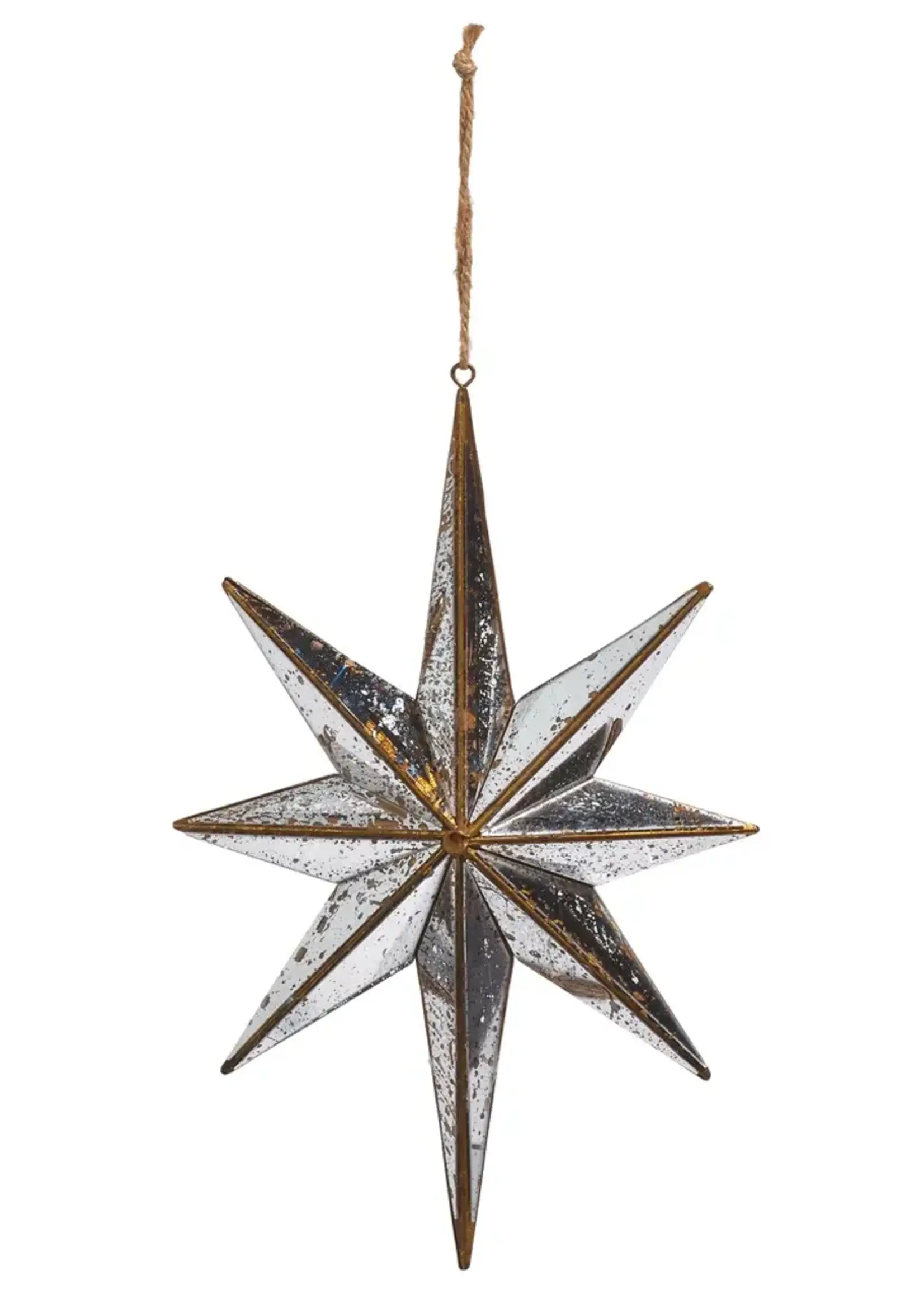 RAZ Imports 11.5" Distressed Mirrored Star Ornament