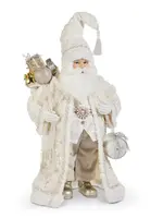 RAZ Imports RAZ - 22" Father Christmas with White Fur Coat - 4510479