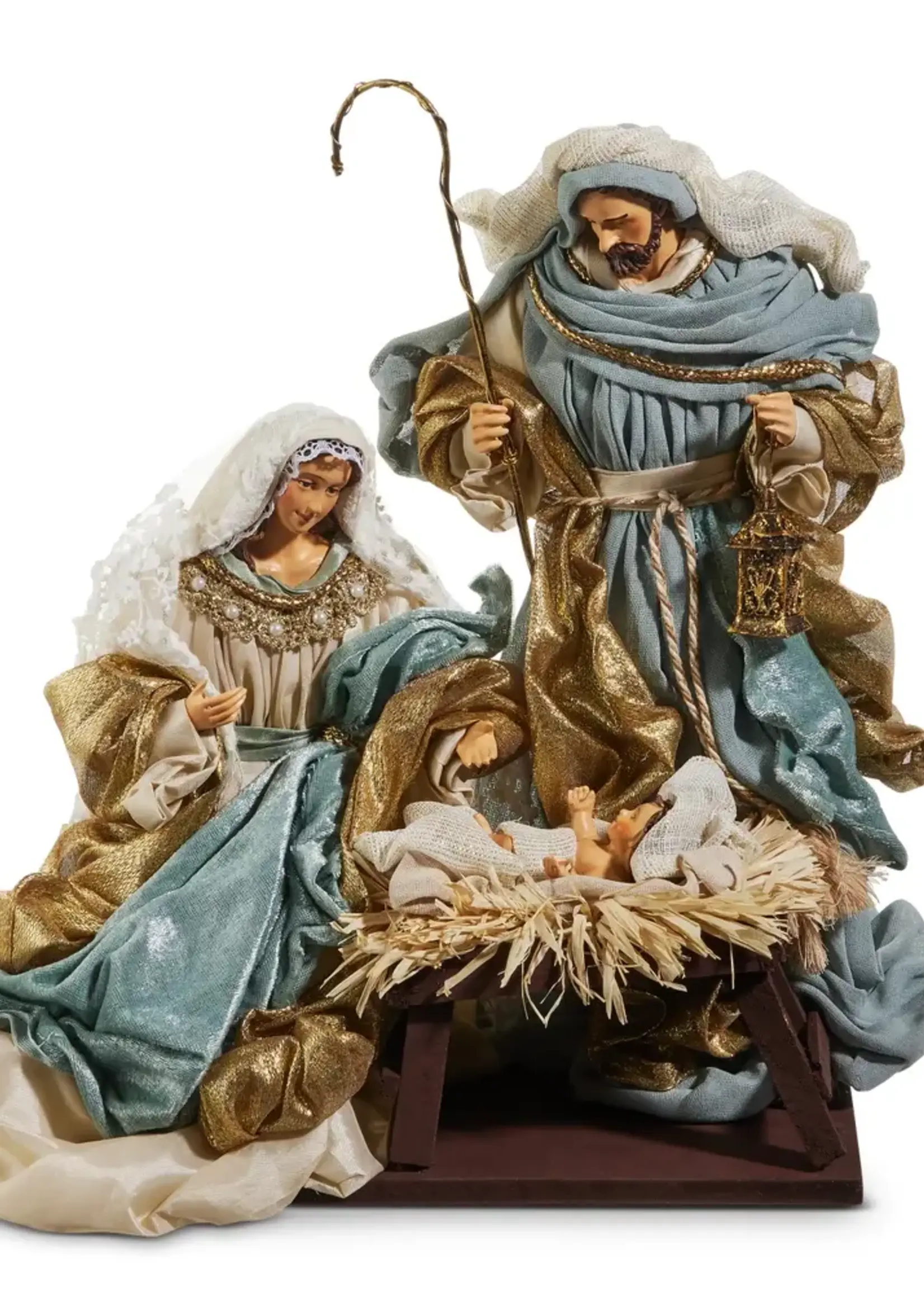 RAZ Imports 15" Blue and Gold Holy Family
