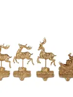 RAZ Imports RAZ - 10.5" Santa and Reindeer Stocking Holders - 4511661