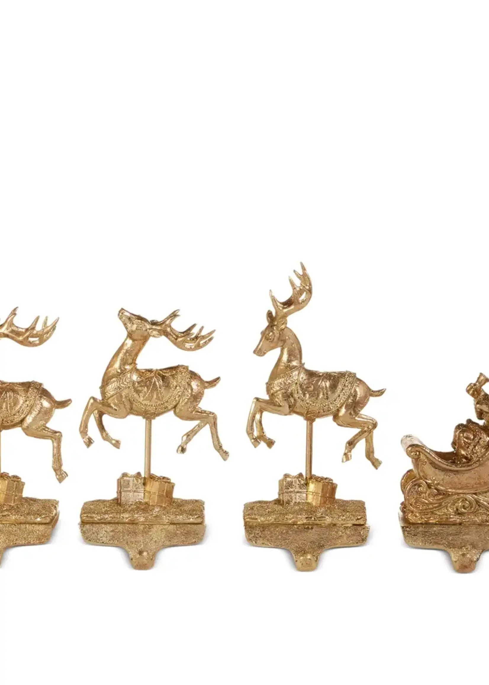 RAZ Imports 10.5" Santa and Reindeer Stocking Holders