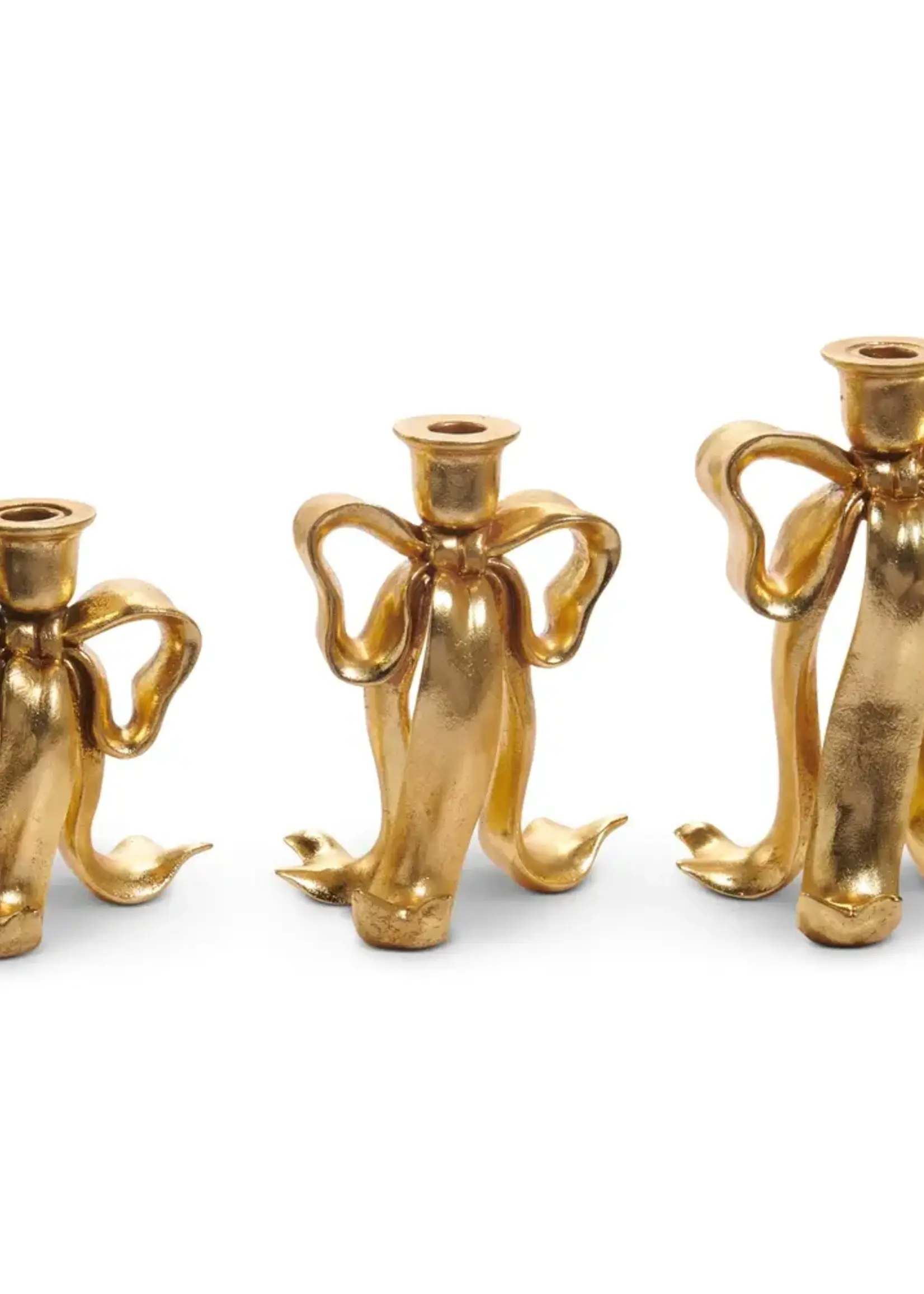 RAZ Imports RAZ - 9" Bow Candlesticks - 4512201