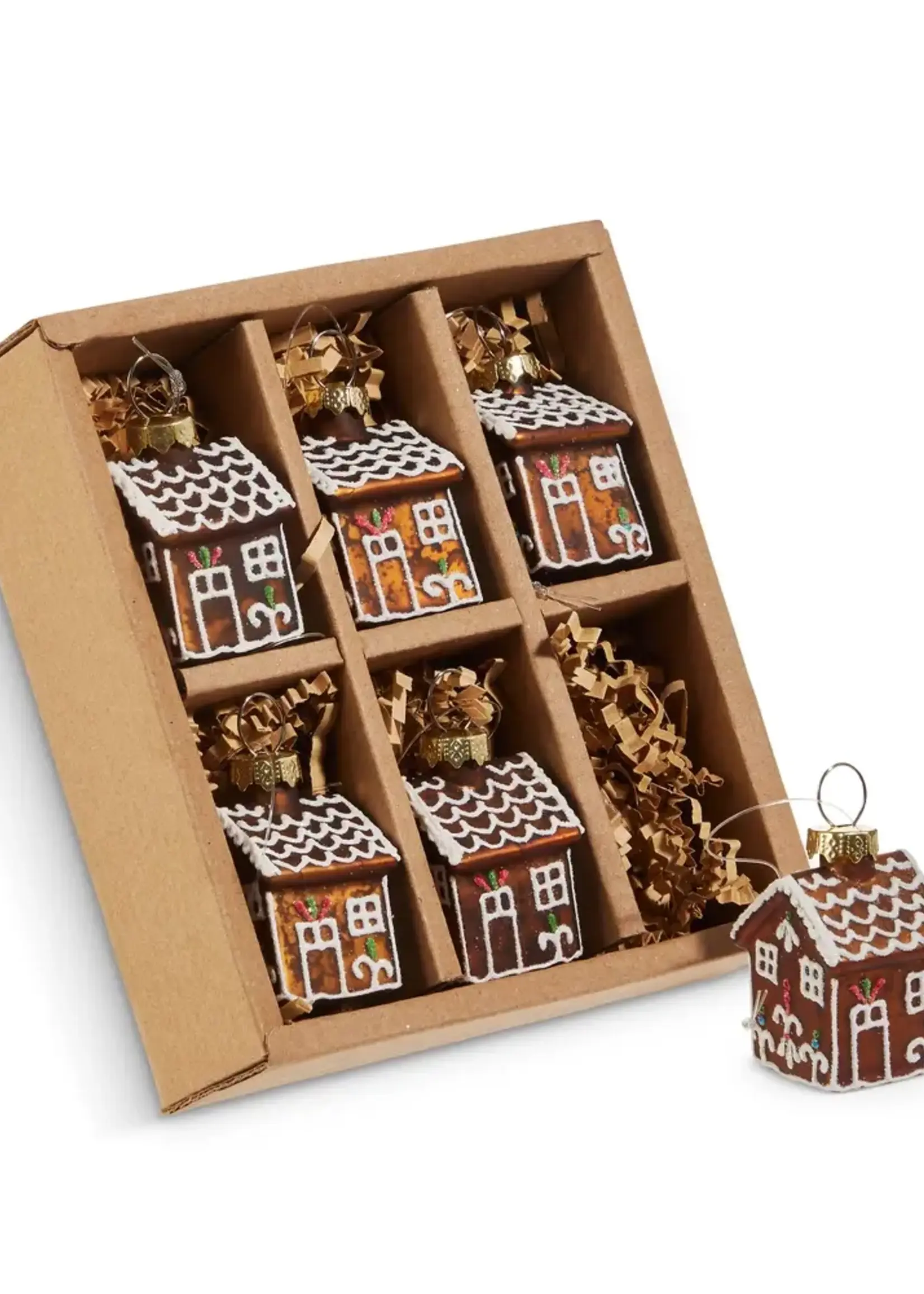 RAZ Imports 1.75" Box of Gingerbread House Ornaments