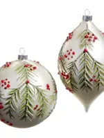 RAZ Imports RAZ - 5" Berry and Pine Pattern Ornament - 4522912