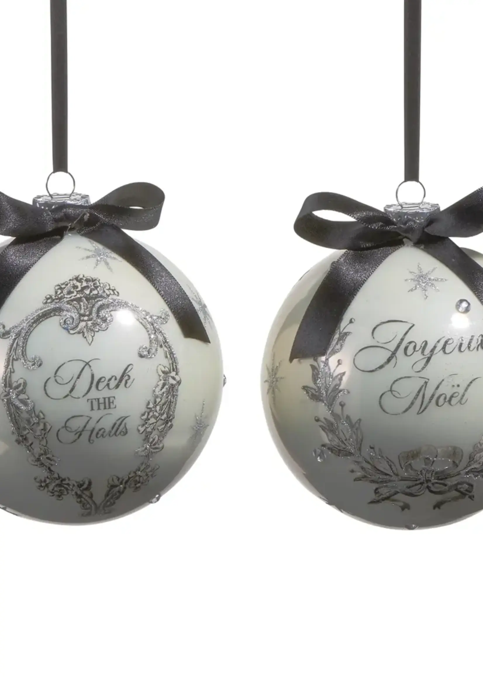 RAZ Imports 5" French Holiday Ball Ornament