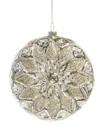 RAZ Imports RAZ - 4.75" Silver Glitter Disc Ornament - 4524991