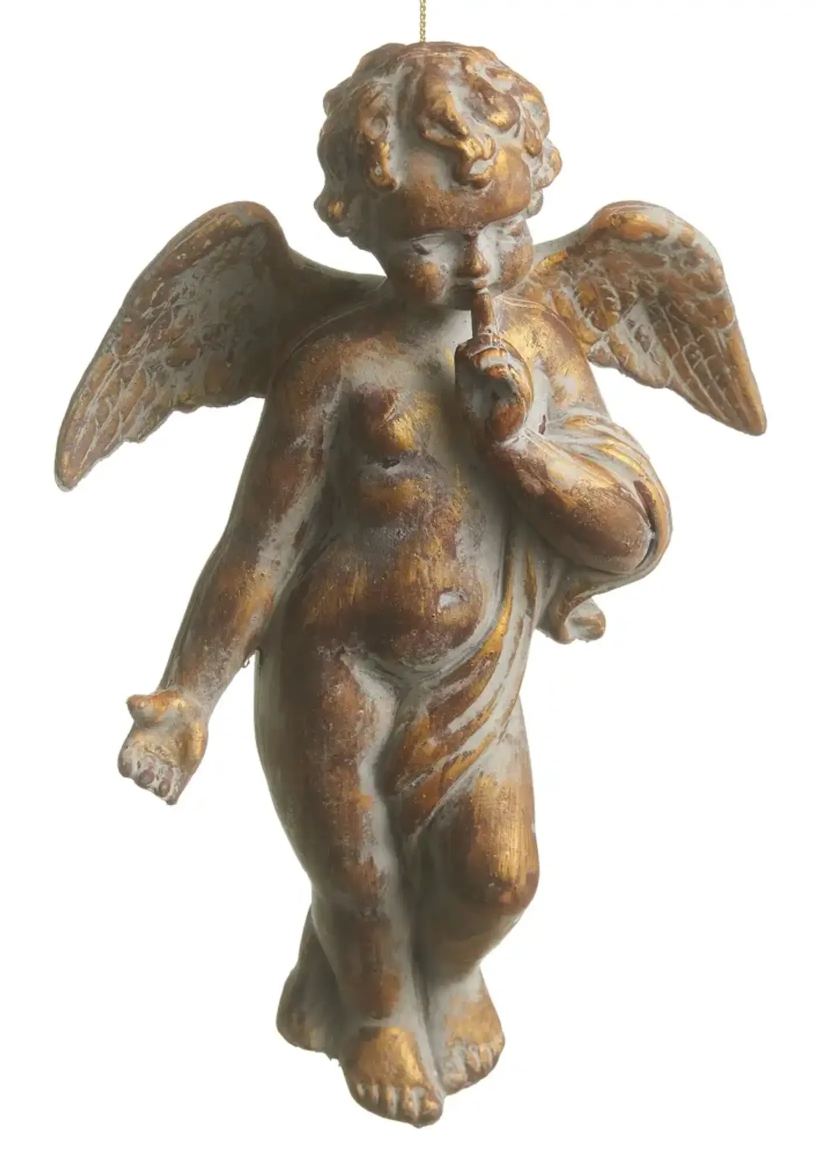 RAZ Imports 10" Antique Gold Angel Ornament