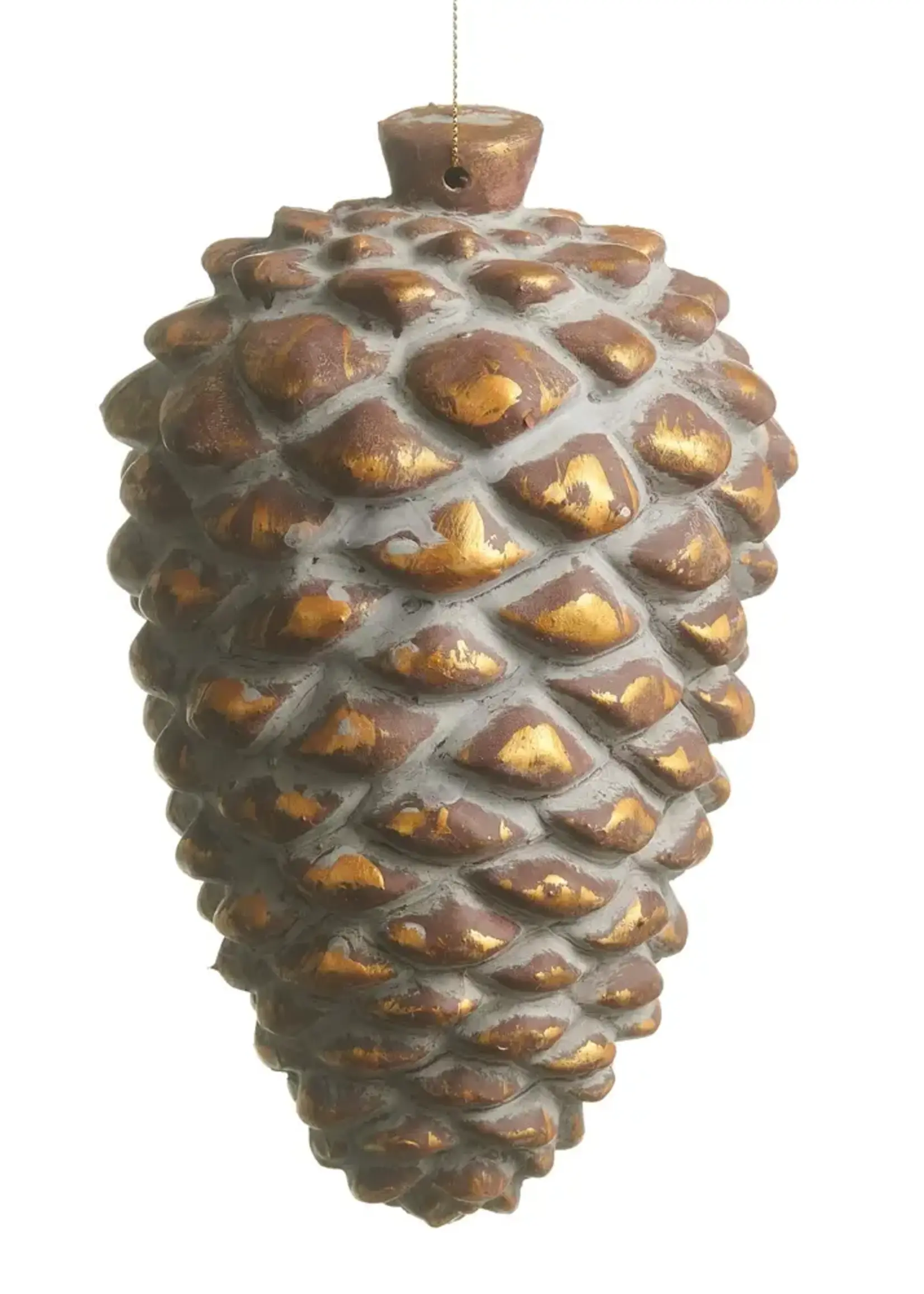 RAZ Imports 5.5" Antique Gold Pinecone Ornament