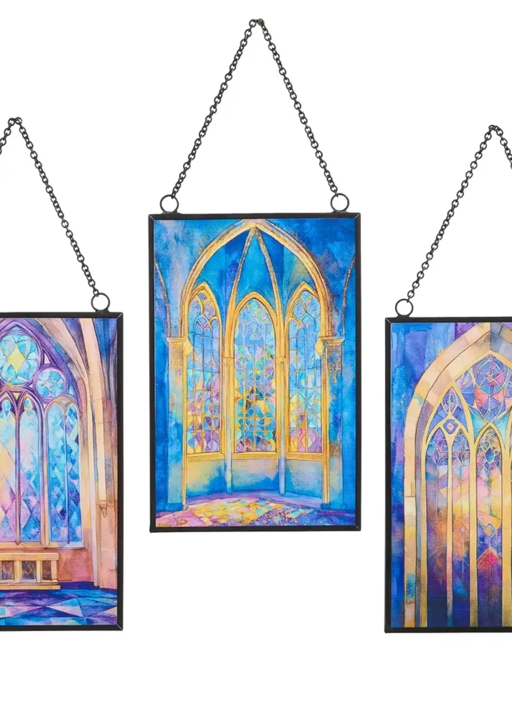 RAZ Imports Stained Glass Window Ornament