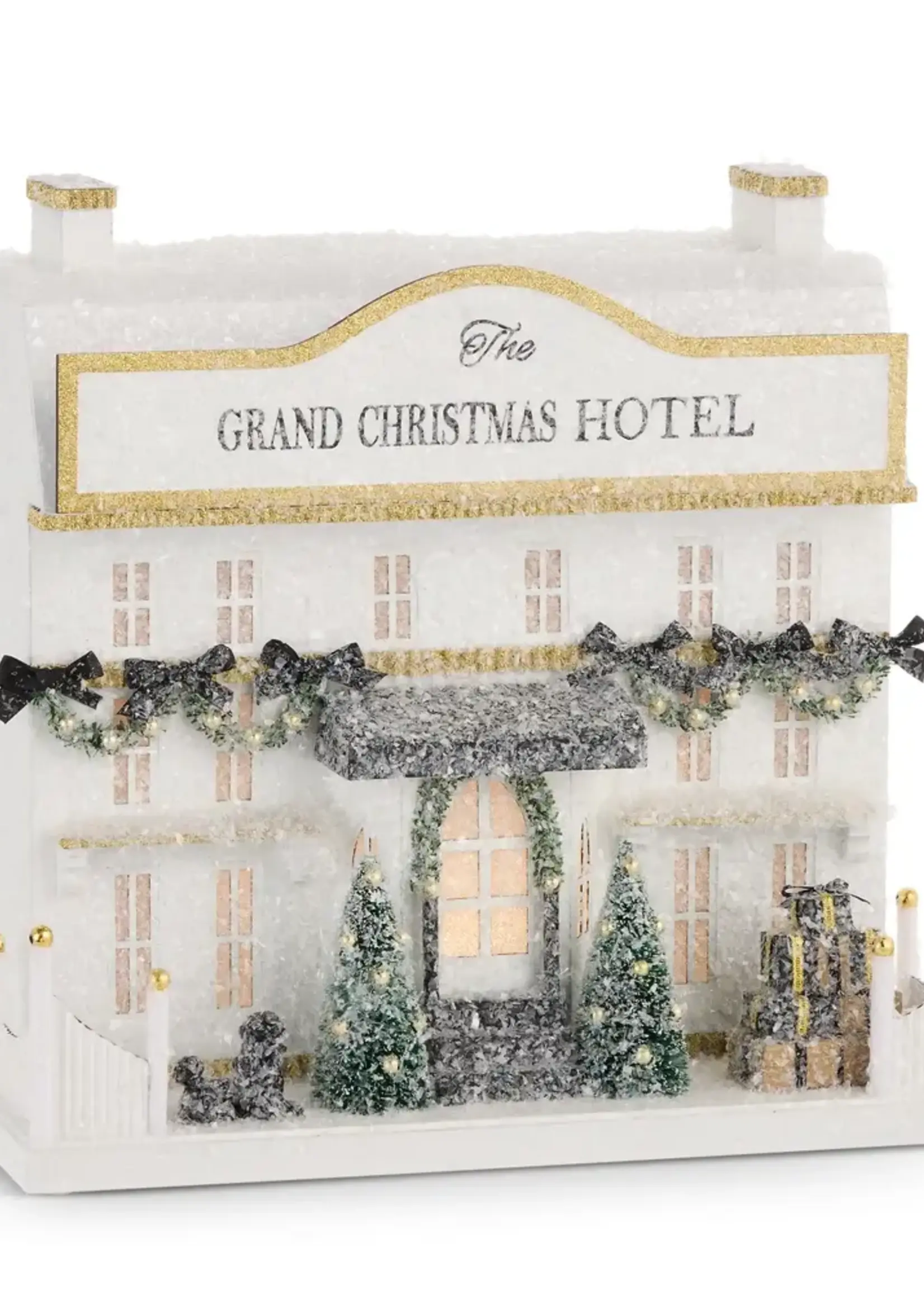 RAZ Imports 12.75" Lighted Paper Christmas Hotel