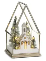 RAZ Imports RAZ - 8.5" Lighted Church Terrarium - 4615555
