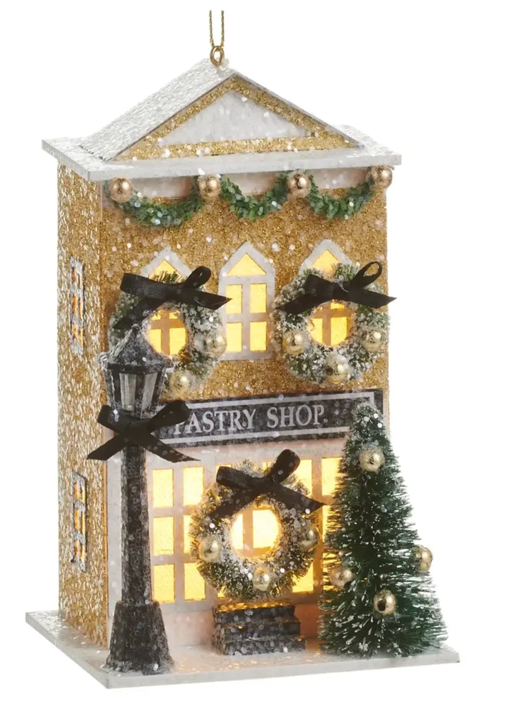 RAZ Imports Lighted Paper Pastry Shop Ornament