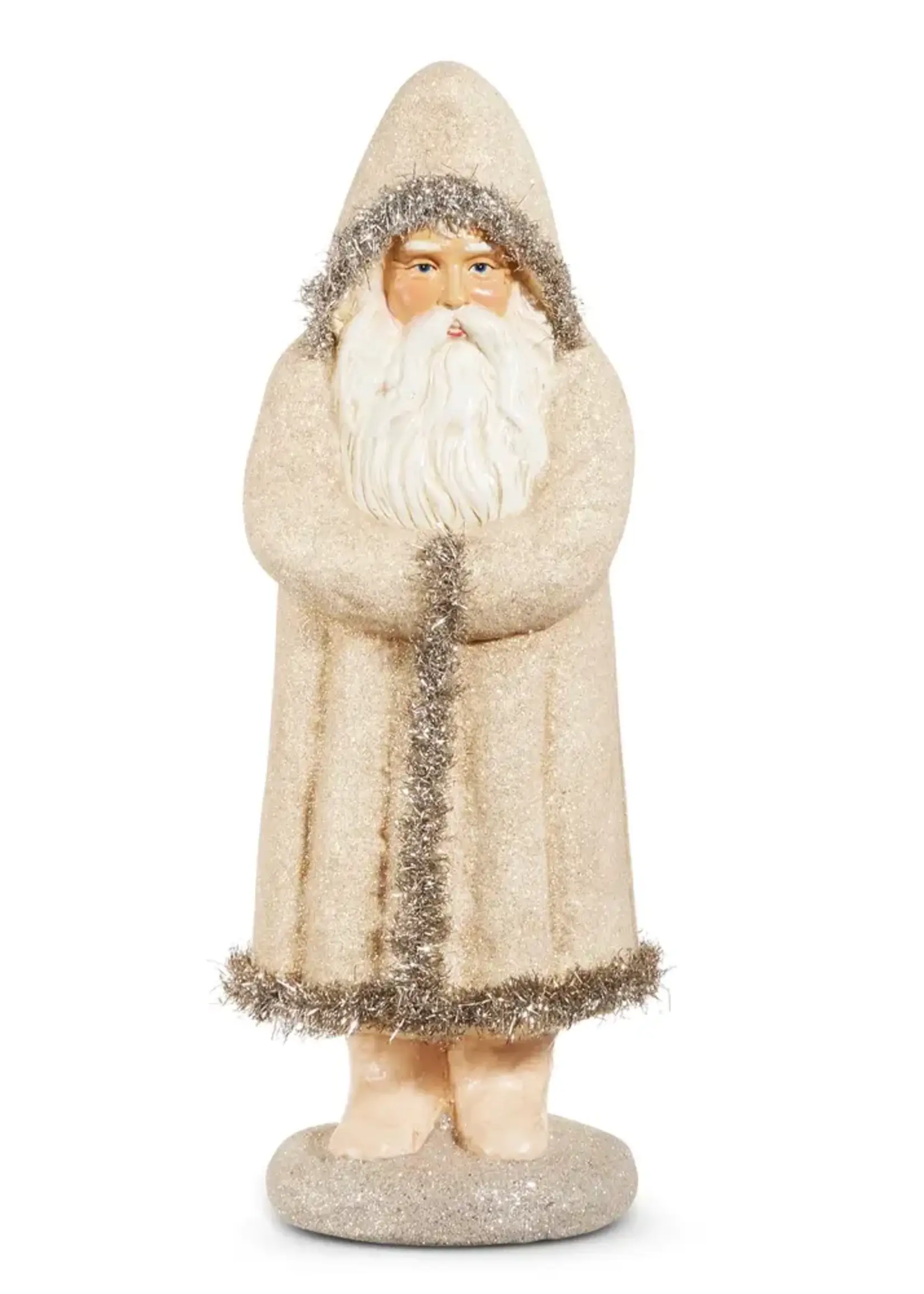RAZ Imports 15" Cream Glittered Belsnickel Santa