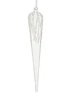 RAZ Imports RAZ - Crusted Icicle Ornament - 4624673