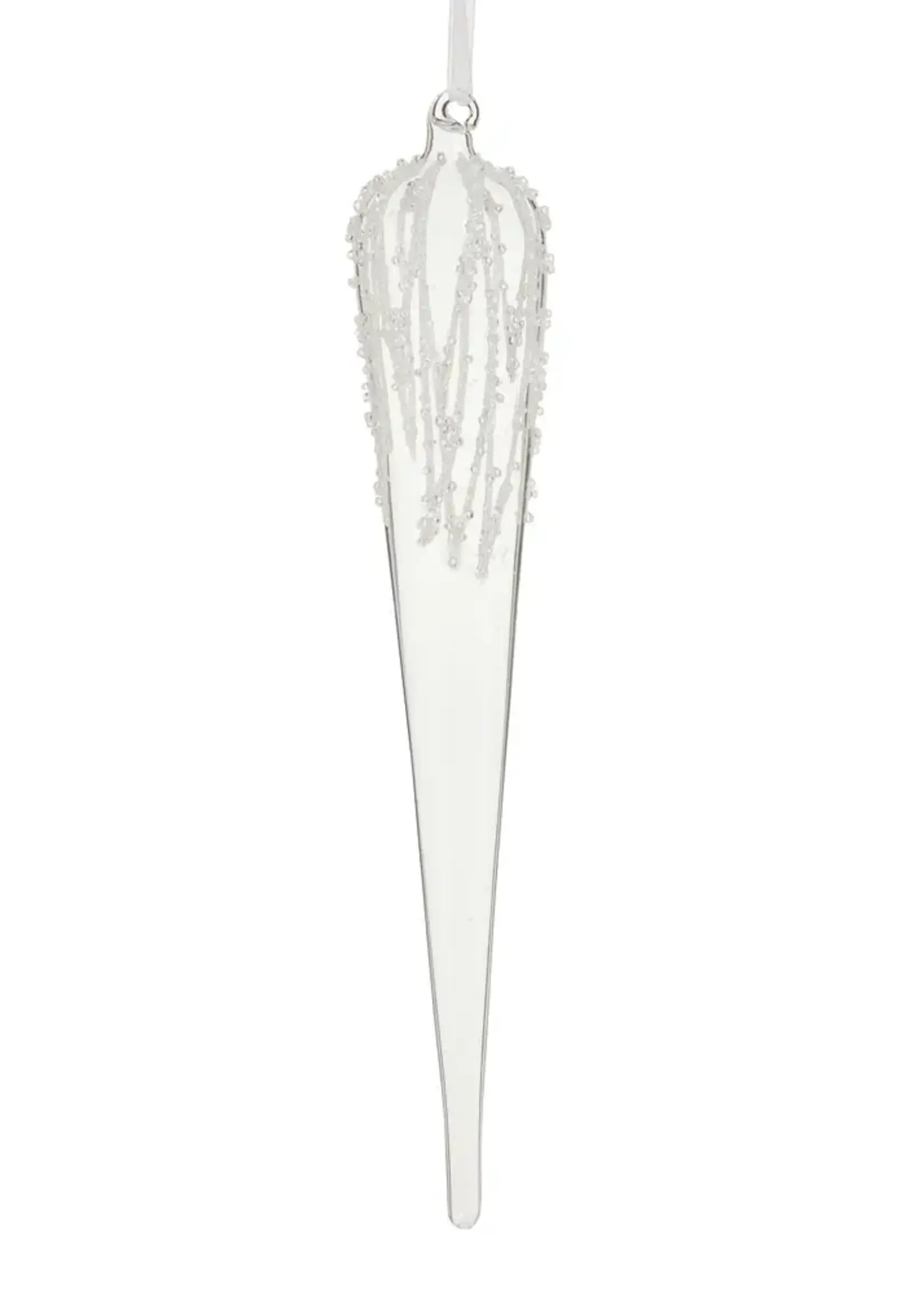 RAZ Imports Crusted Icicle Ornament