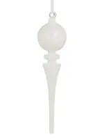 RAZ Imports RAZ - White Stripe Finial Ornament - 4624674