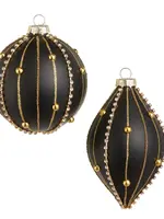 RAZ Imports RAZ - 4" Embellished Black Matte Ornament - 4625018
