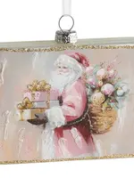 RAZ Imports RAZ - Twilight Tidings Santa Rectangle Ornament - 4625377