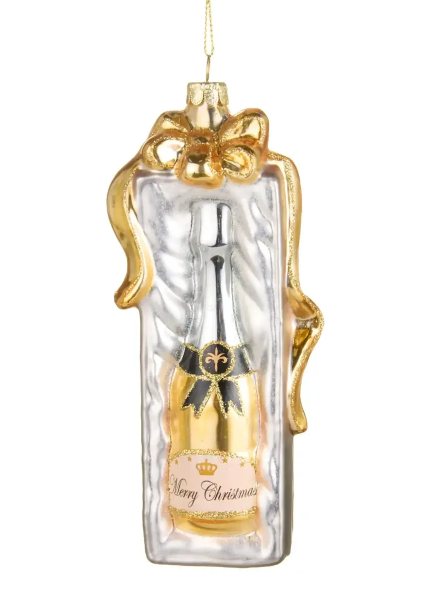 RAZ Imports Champagne Gift Ornament