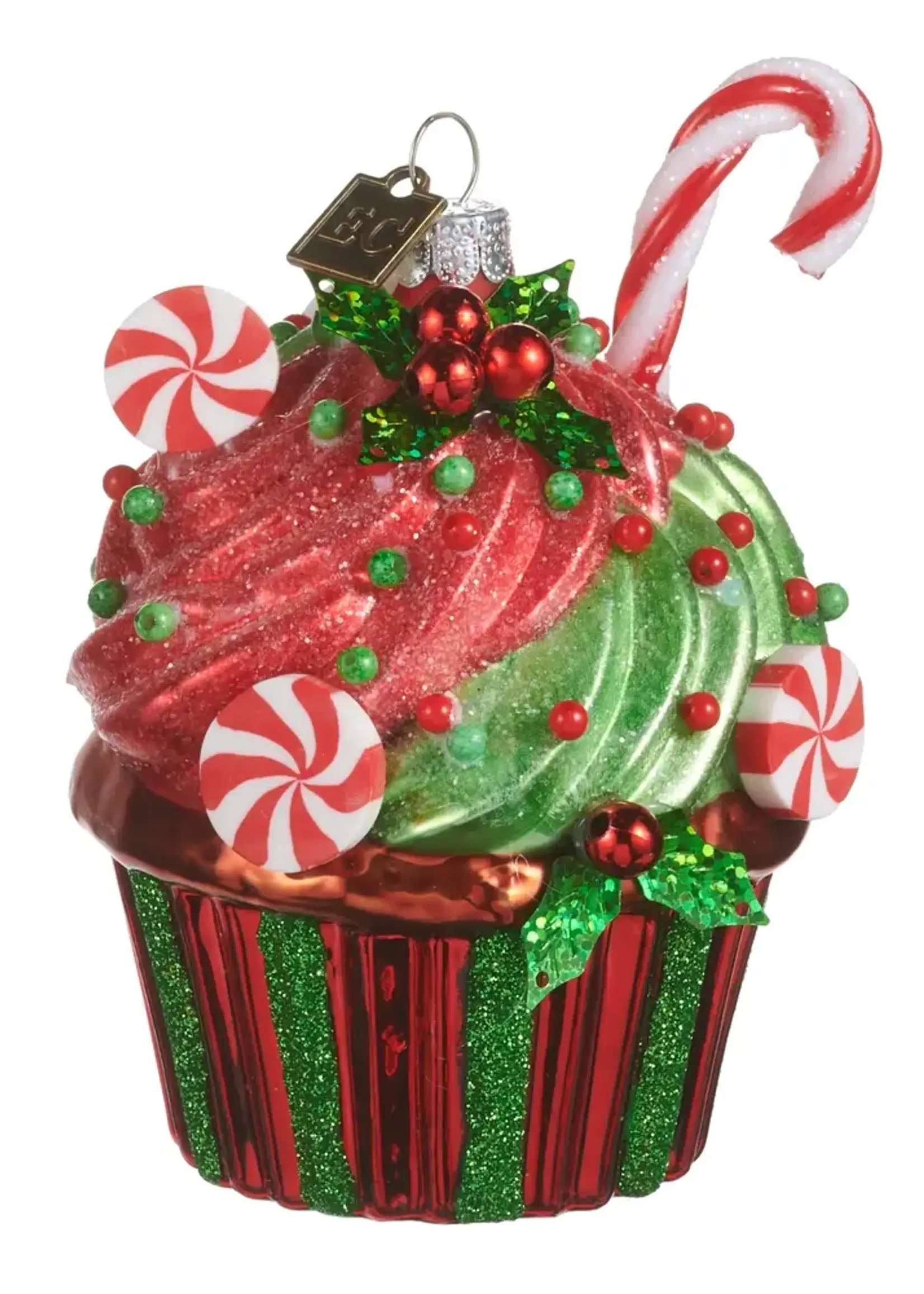 RAZ Imports EC Yuletide Delight Cupcake Ornament