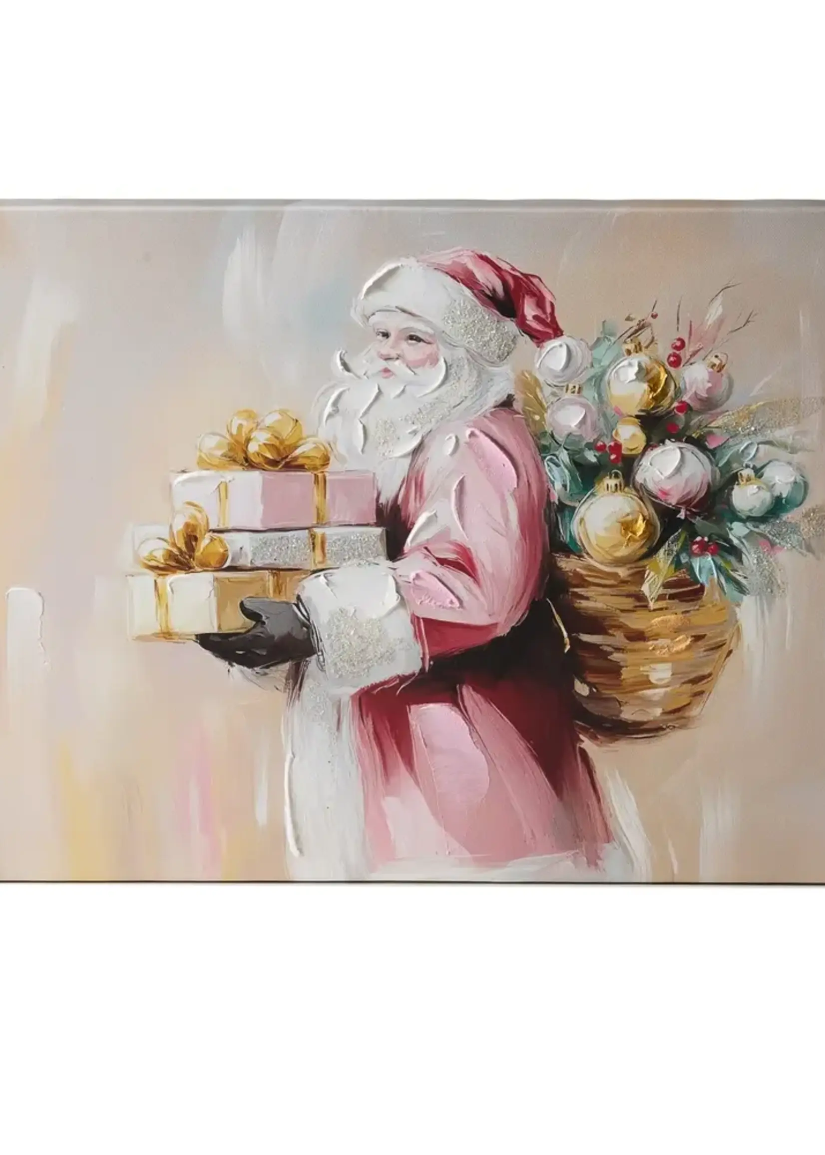 RAZ Imports Twilight Tidings Santa Wall Art