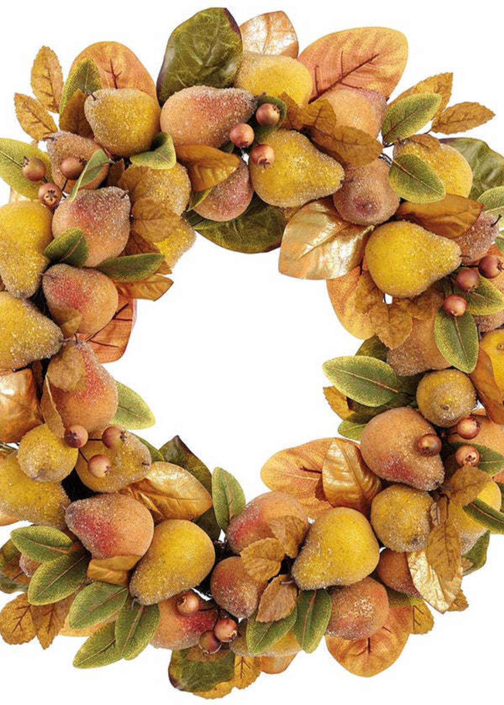 Allstate 30"BEADED PEAR/BERRY WREATH