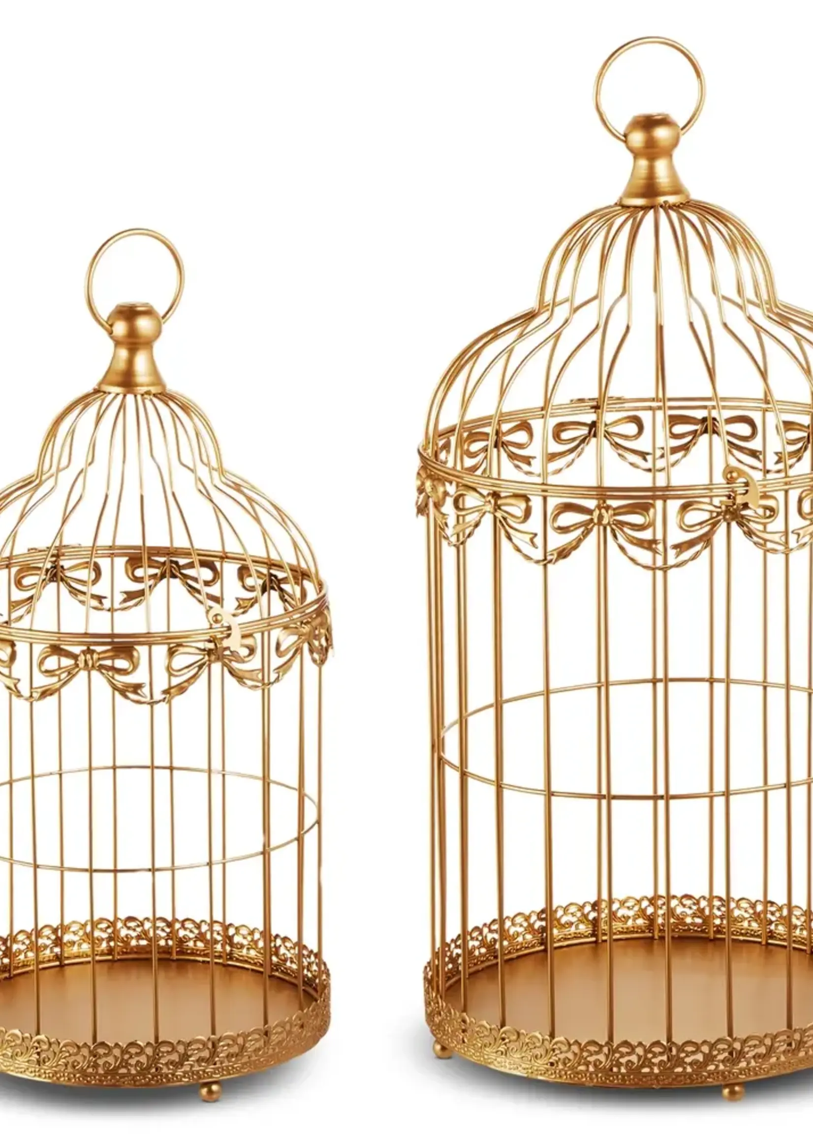 RAZ Imports Gold Bow Birdcages