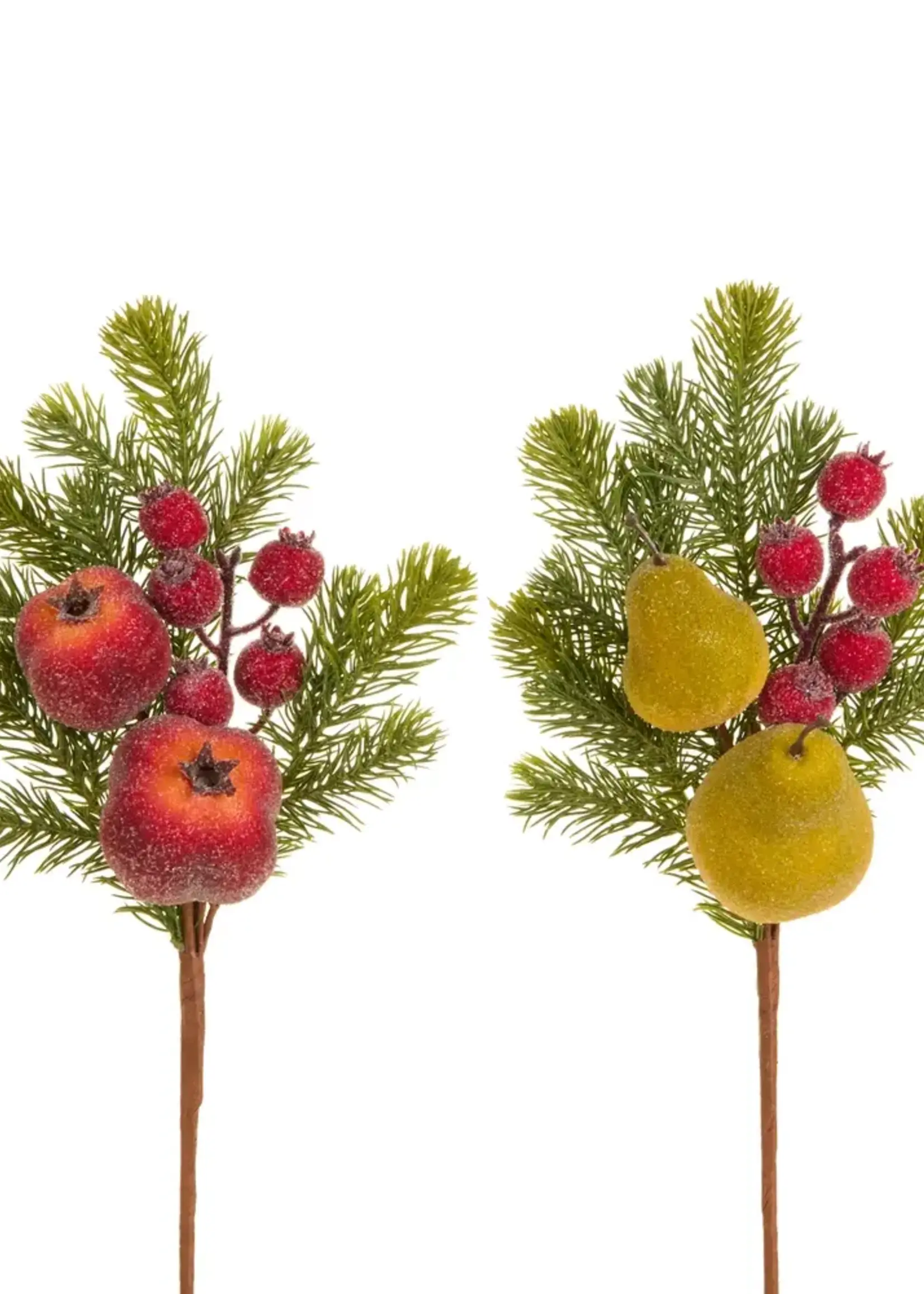 RAZ Imports 16" Iced Fruit and Greenery Spray