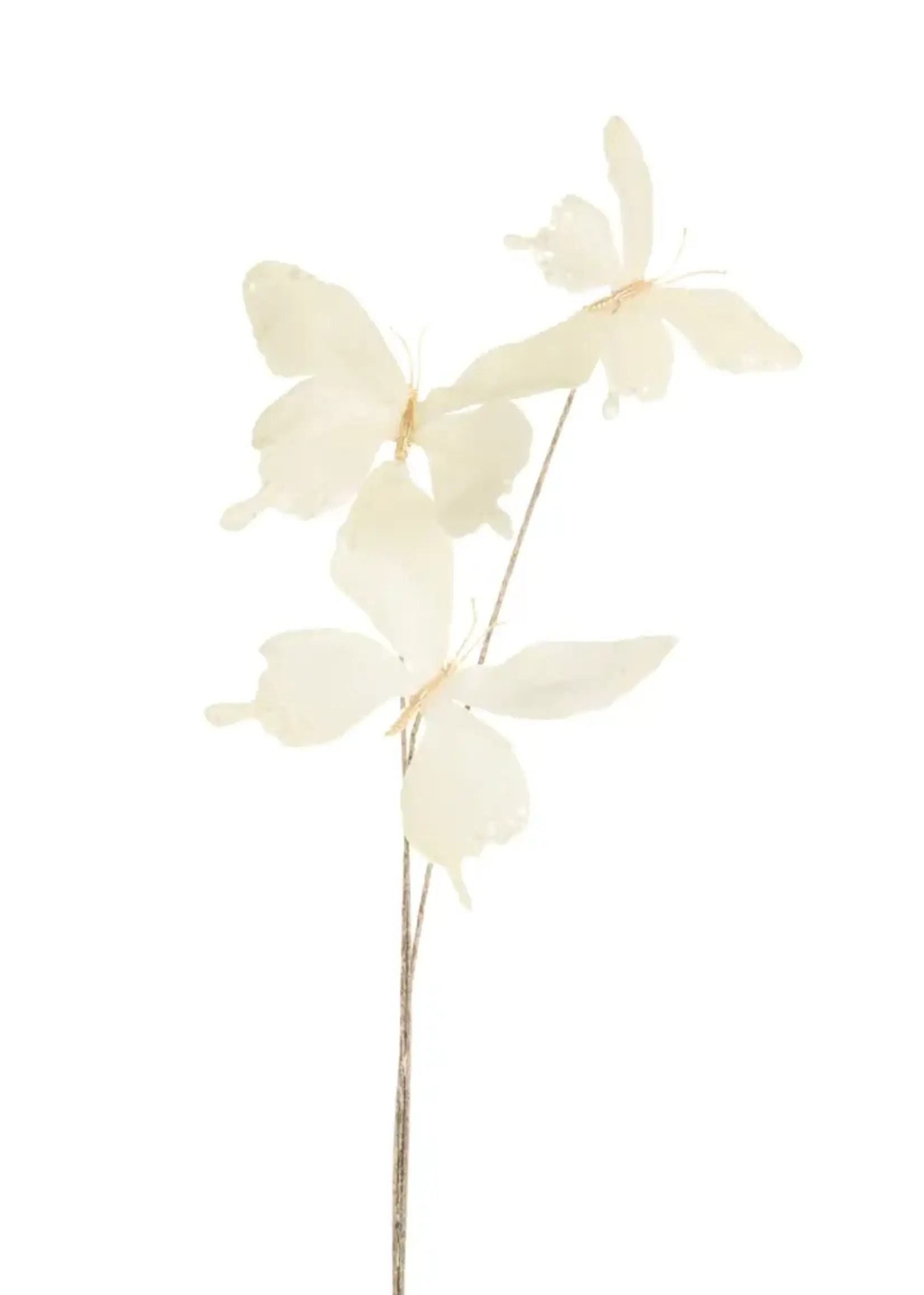 RAZ Imports 25" White Butterfly Spray
