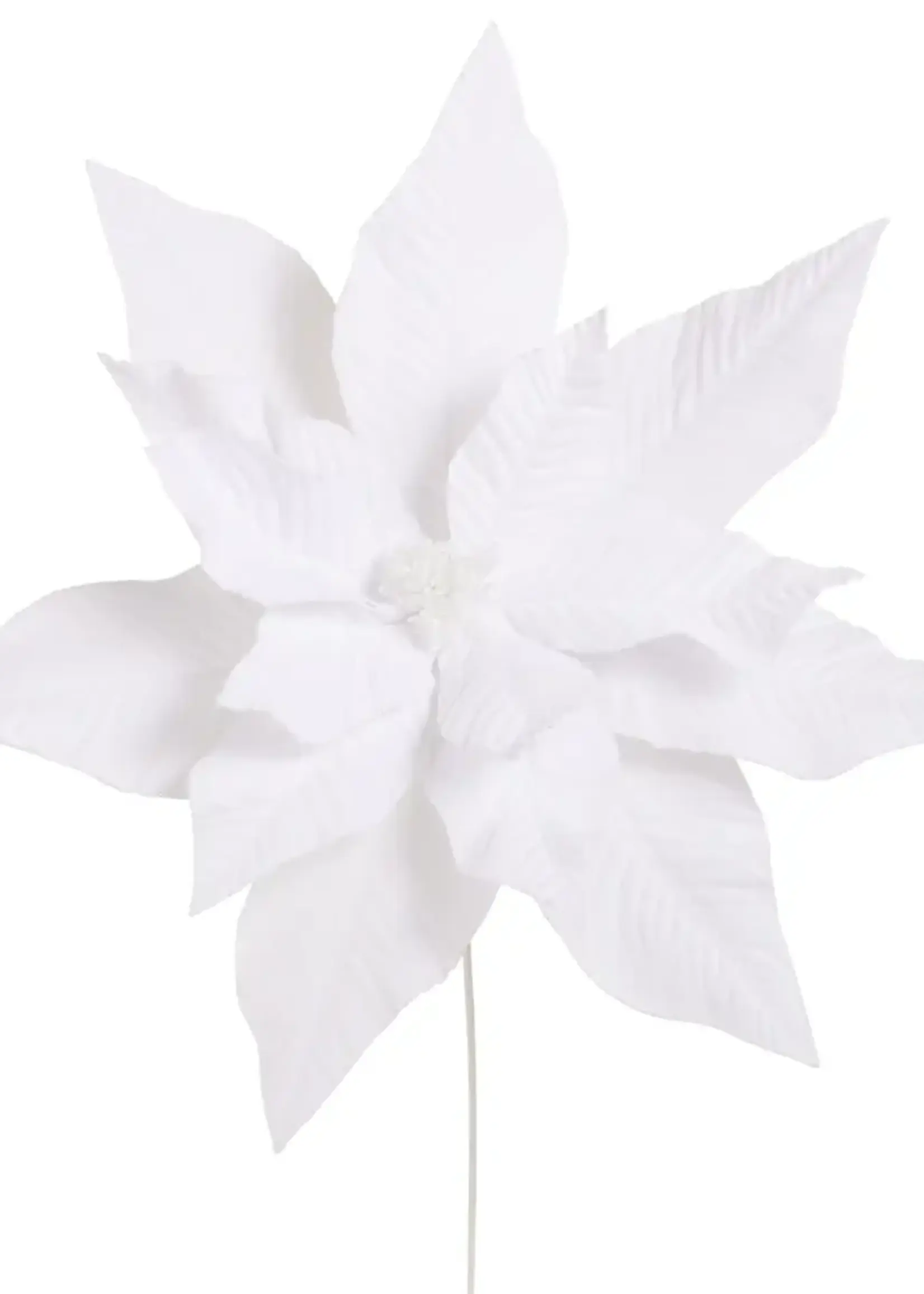 RAZ Imports 26" White Velvet Poinsettia