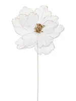 RAZ Imports RAZ - 21" White Sheer Flower Stem - F4631112