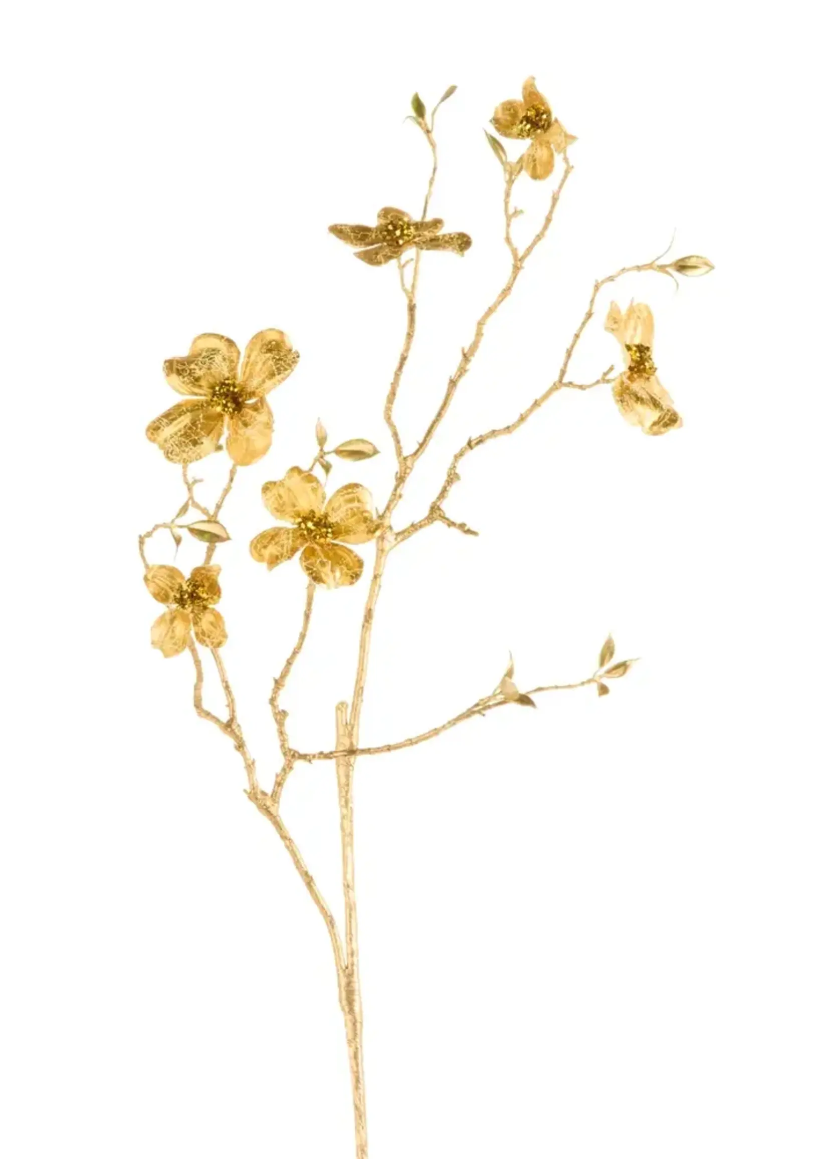 RAZ Imports 35" Gold Dogwood Spray