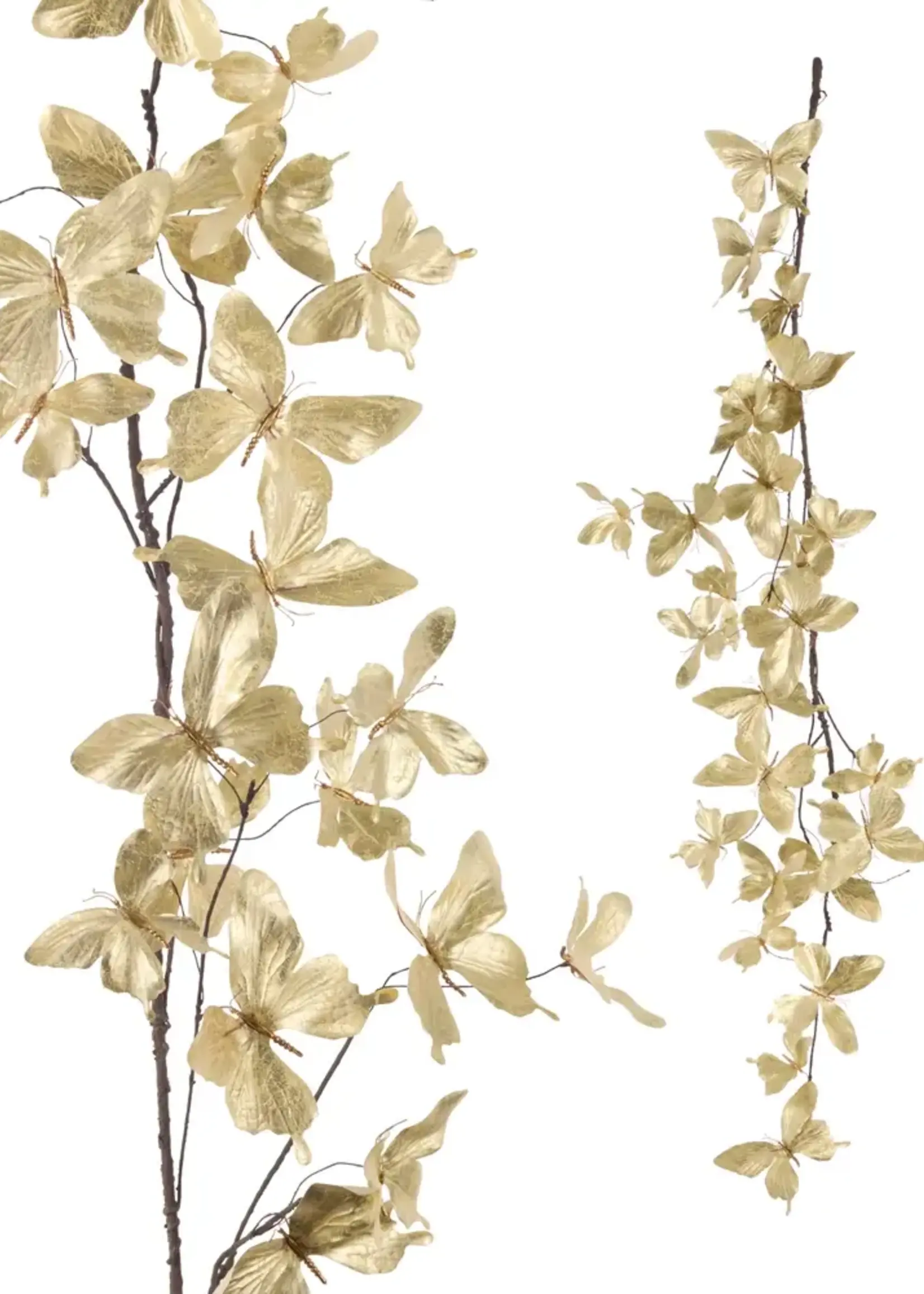RAZ Imports 5' White Metallic Butterfly Garland