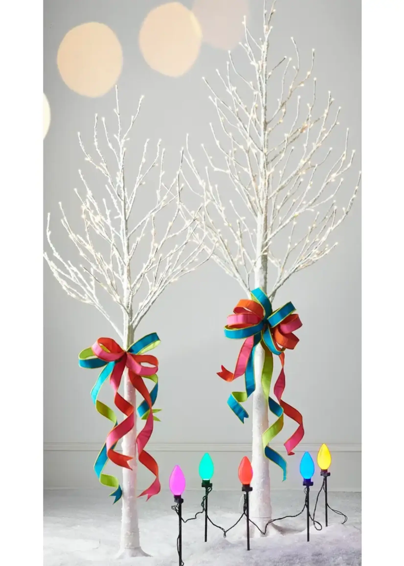RAZ Imports 7' Lighted White Iced Tree
