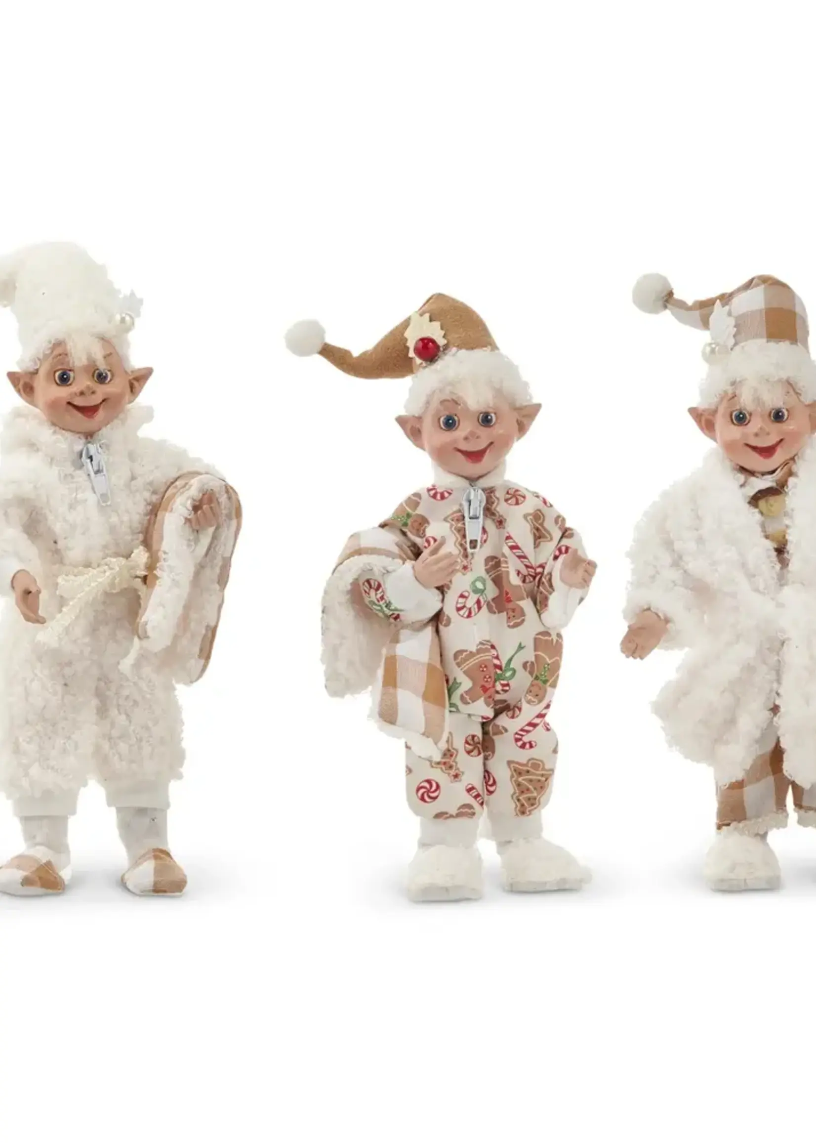 RAZ Imports 7" Sherpa Bedtime Posable Elf