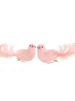 RAZ Imports RAZ Imports - 6" Pink Feather Bird Clip-On Ornament - 4603483