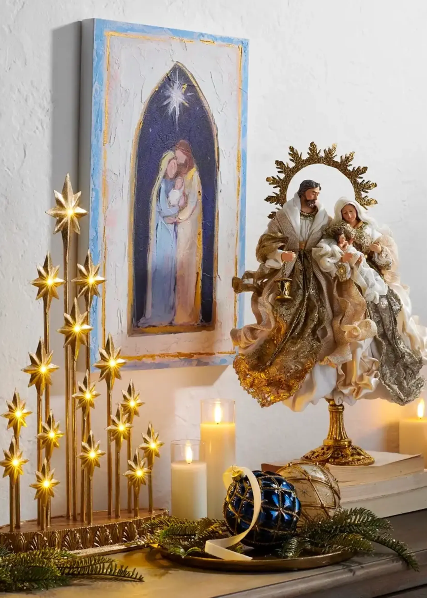 RAZ Imports 20" Lighted Star Mantel Piece