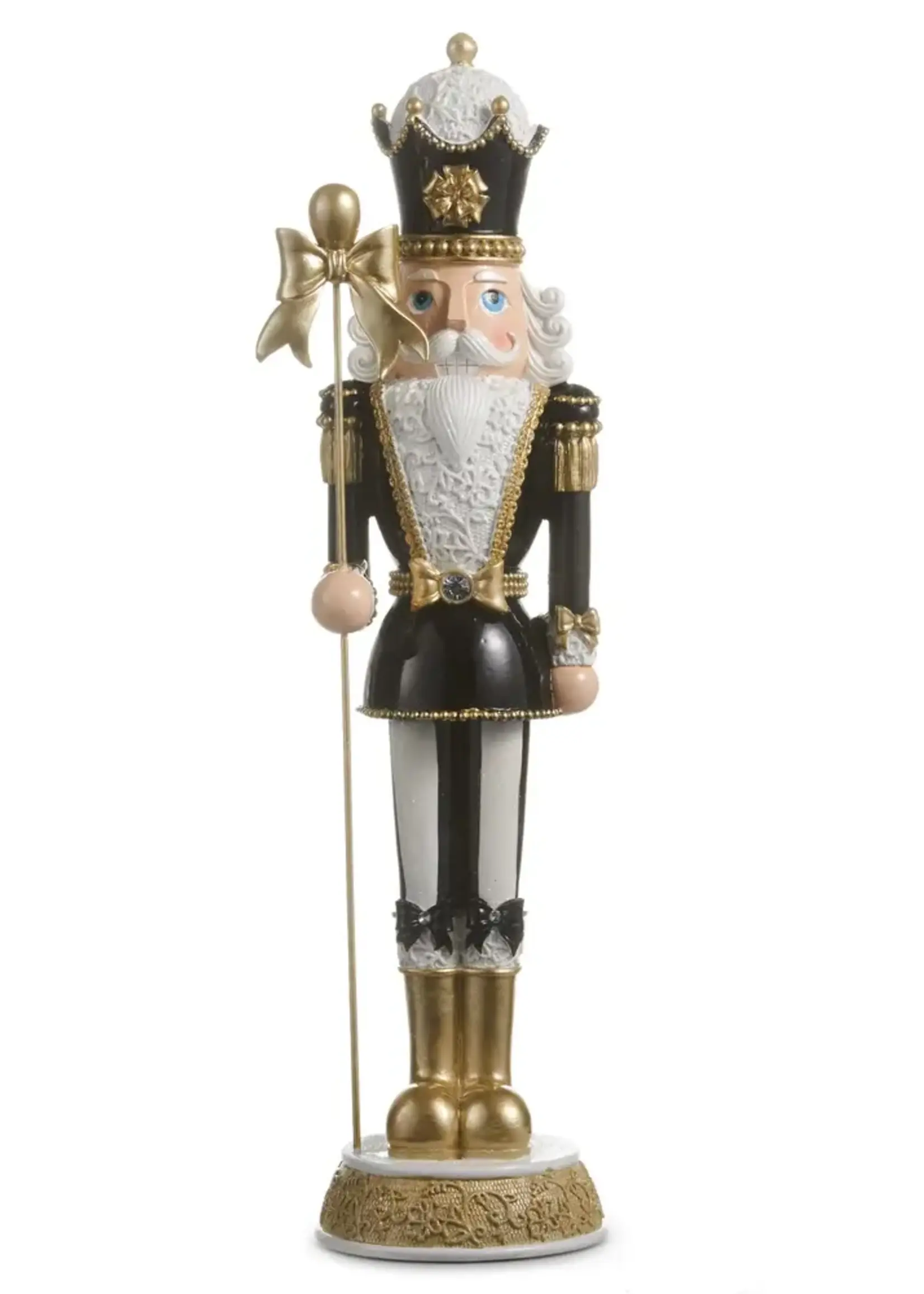 RAZ Imports 18" Black Bow Nutcracker